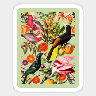 Floral and Birds XXXVII Sticker